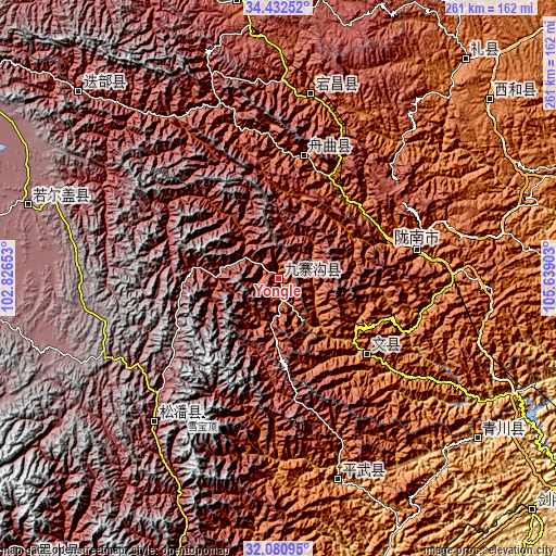 Topographic map of Yongle