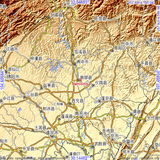 Topographic map of Nanlong