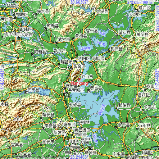 Topographic map of Nankang
