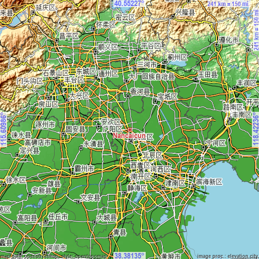 Topographic map of Nancaicun