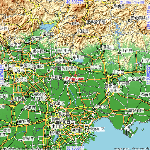 Topographic map of Mengquan