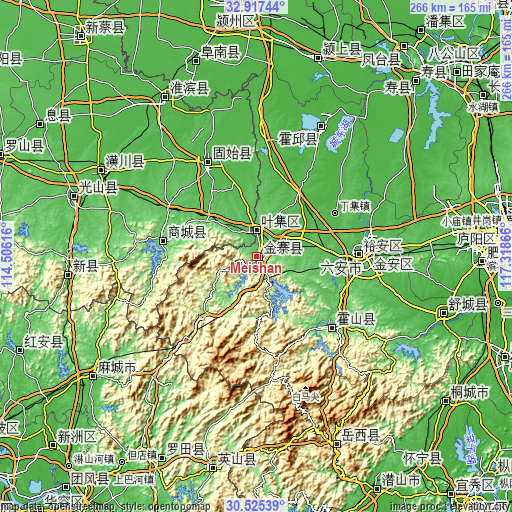 Topographic map of Meishan