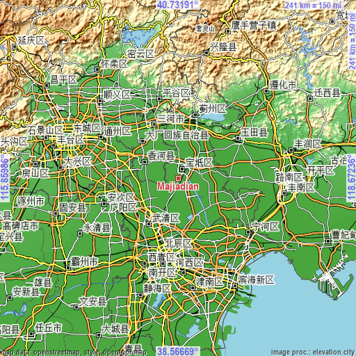 Topographic map of Majiadian