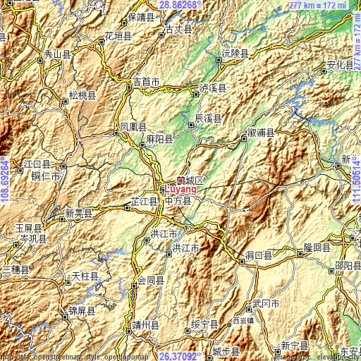 Topographic map of Luyang