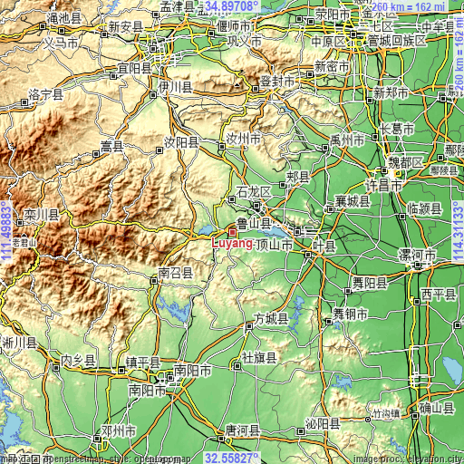 Topographic map of Luyang