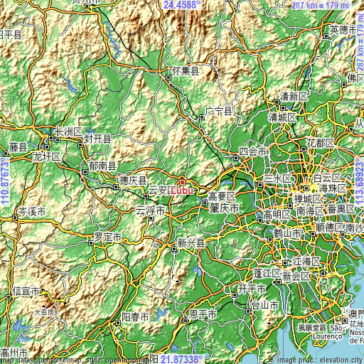 Topographic map of Lubu