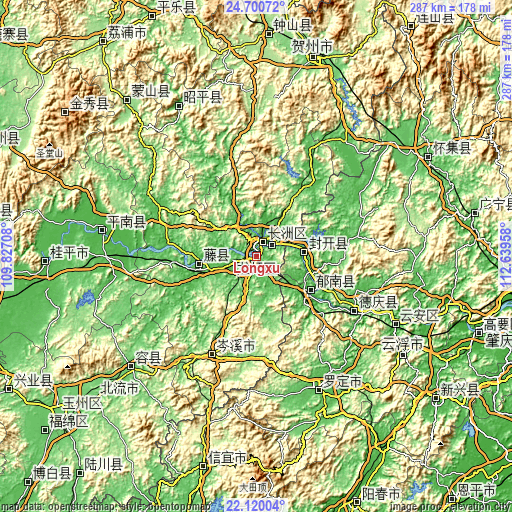 Topographic map of Longxu