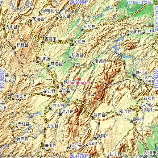 Topographic map of Longtou’an