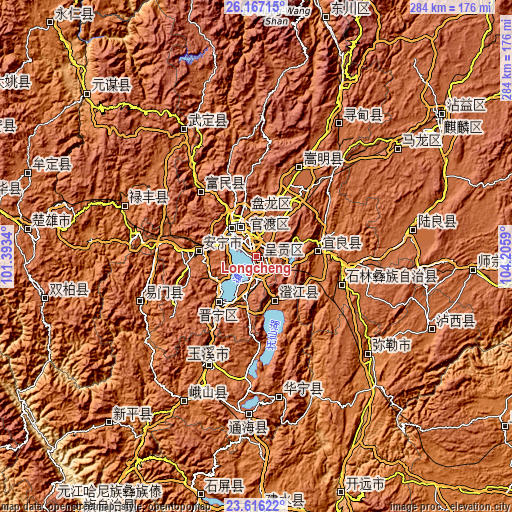 Topographic map of Longcheng