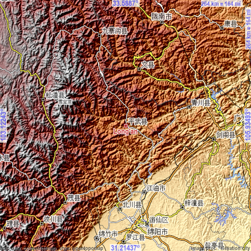 Topographic map of Long’an