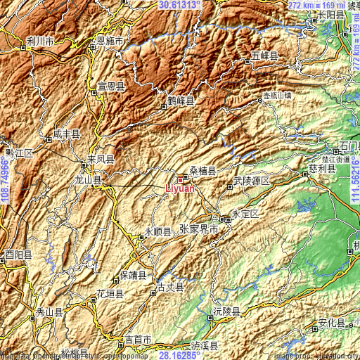 Topographic map of Liyuan