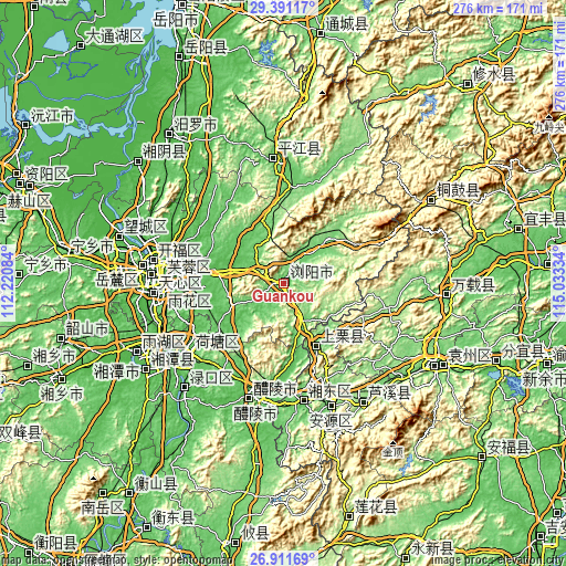 Topographic map of Guankou