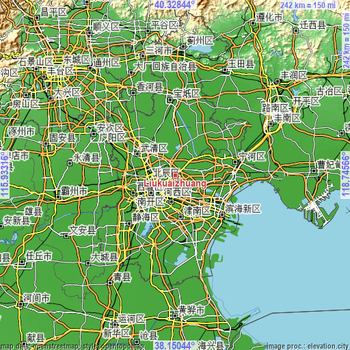 Topographic map of Liukuaizhuang