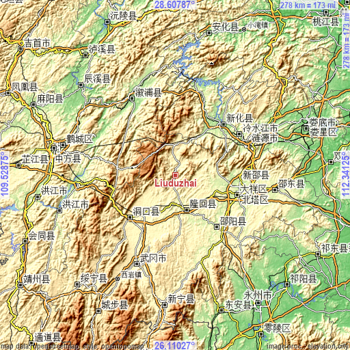 Topographic map of Liuduzhai