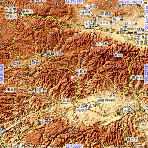 Topographic map of Liuba