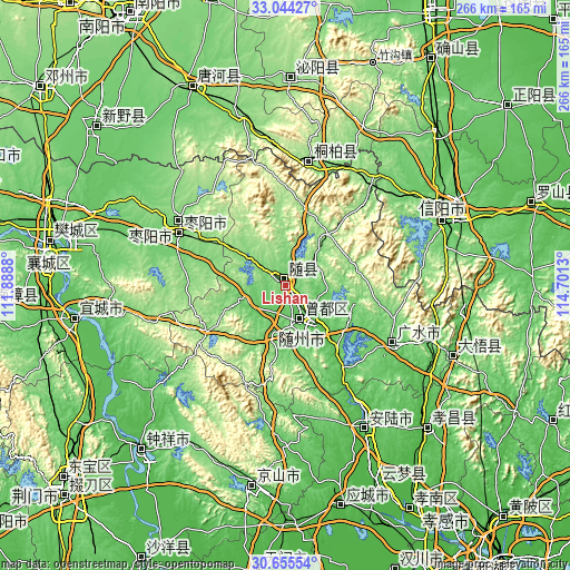 Topographic map of Lishan