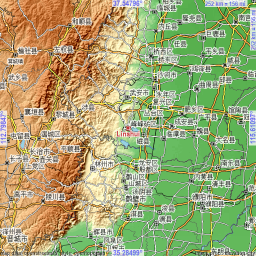 Topographic map of Linshui