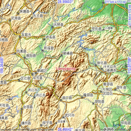 Topographic map of Liangyaping