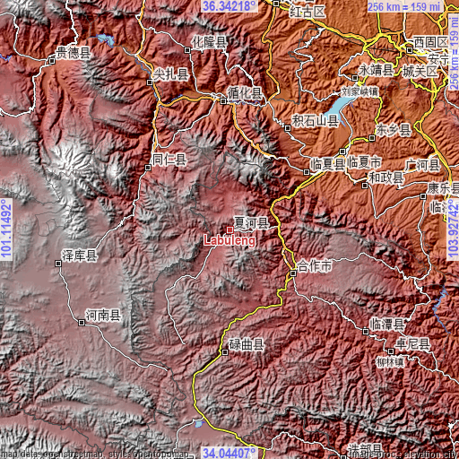 Topographic map of Labuleng