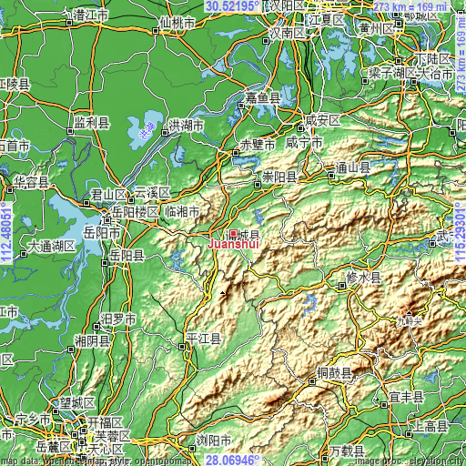 Topographic map of Juanshui