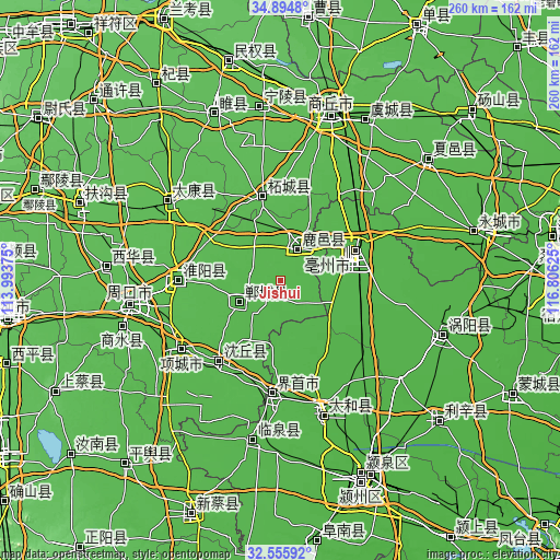 Topographic map of Jishui