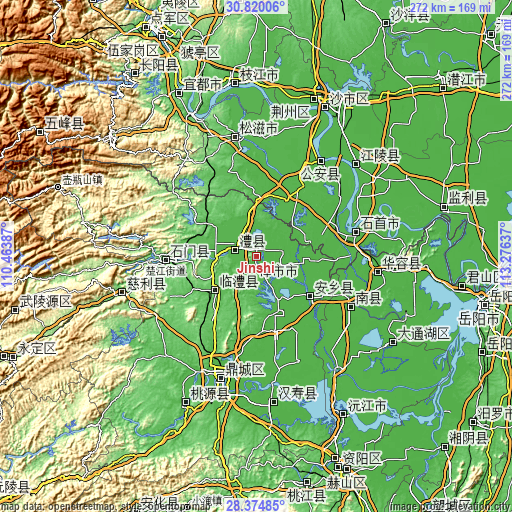 Topographic map of Jinshi