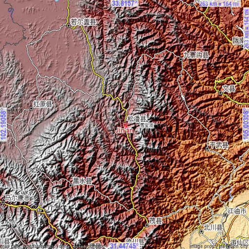 Topographic map of Jin’an