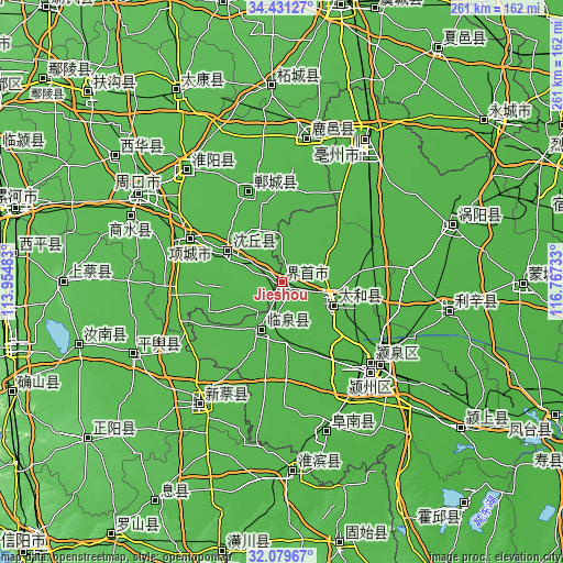 Topographic map of Jieshou