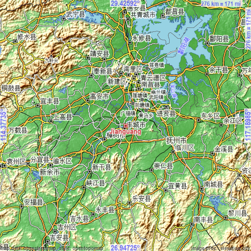Topographic map of Jianguang