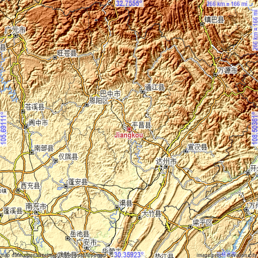 Topographic map of Jiangkou