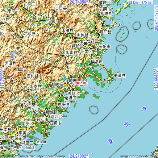 Topographic map of Jiangkou