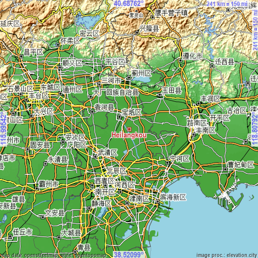 Topographic map of Heilangkou