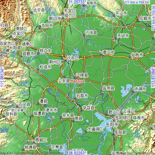 Topographic map of Haoxue