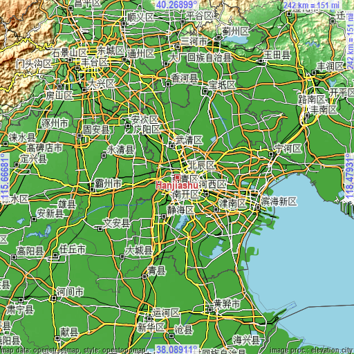 Topographic map of Hanjiashu