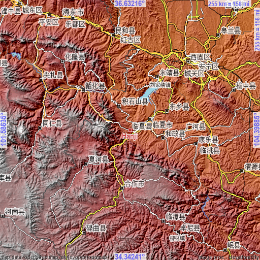 Topographic map of Hanji