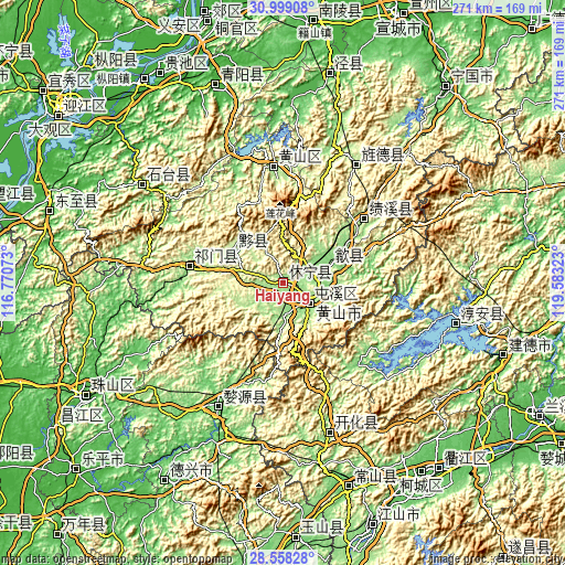 Topographic map of Haiyang