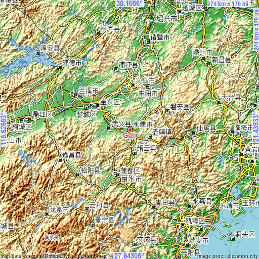 Topographic map of Guli
