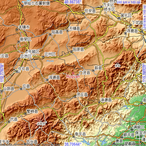Topographic map of Huquan