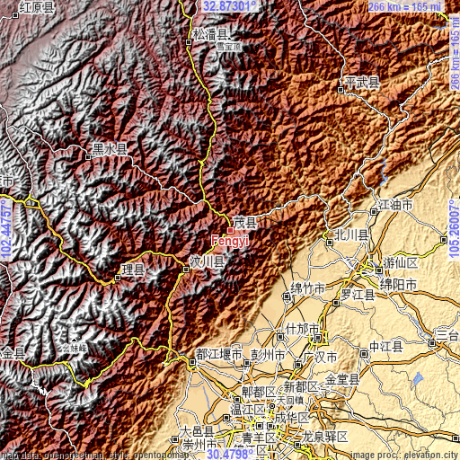 Topographic map of Fengyi