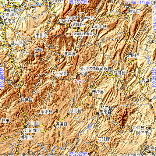 Topographic map of Duru