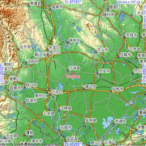 Topographic map of Duobao