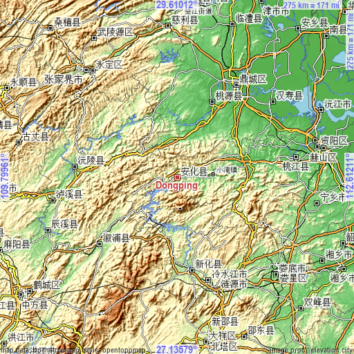 Topographic map of Dongping