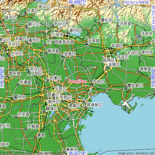 Topographic map of Dongjituo