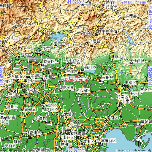 Topographic map of Dong’erying