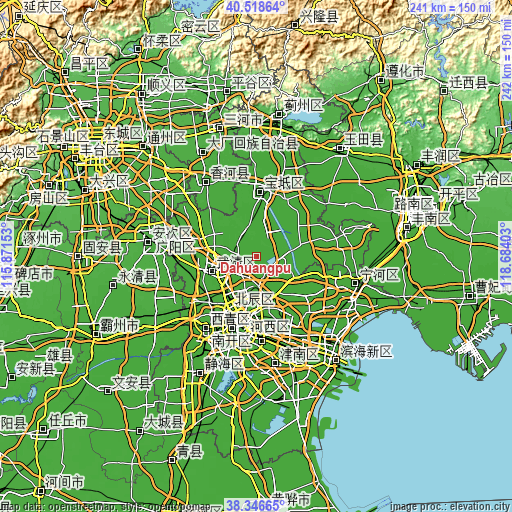 Topographic map of Dahuangpu