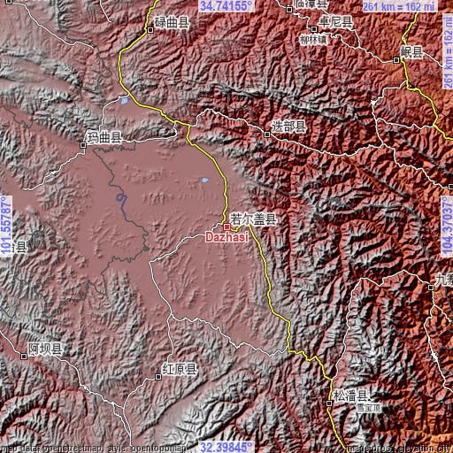 Topographic map of Dazhasi