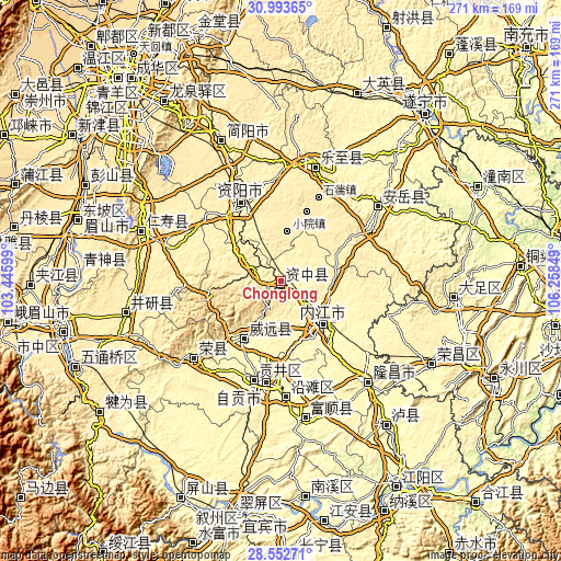 Topographic map of Chonglong