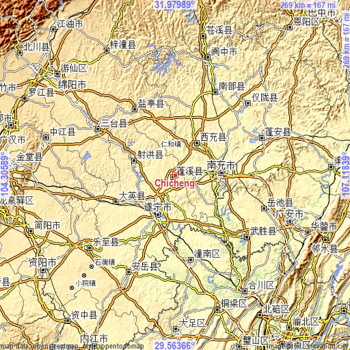 Topographic map of Chicheng