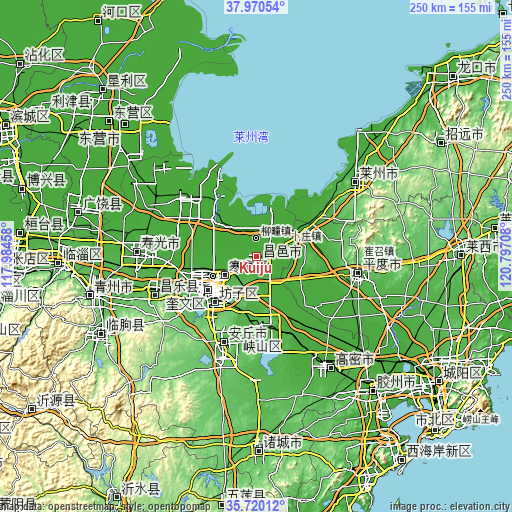 Topographic map of Kuiju