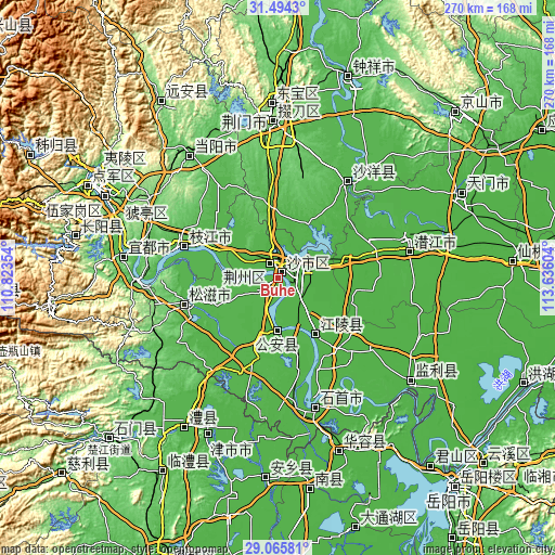 Topographic map of Buhe